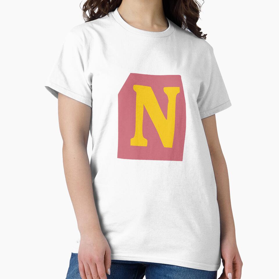 Letter N - Colorful Cutout Paper Collage Alphabet Initial by uncoXab