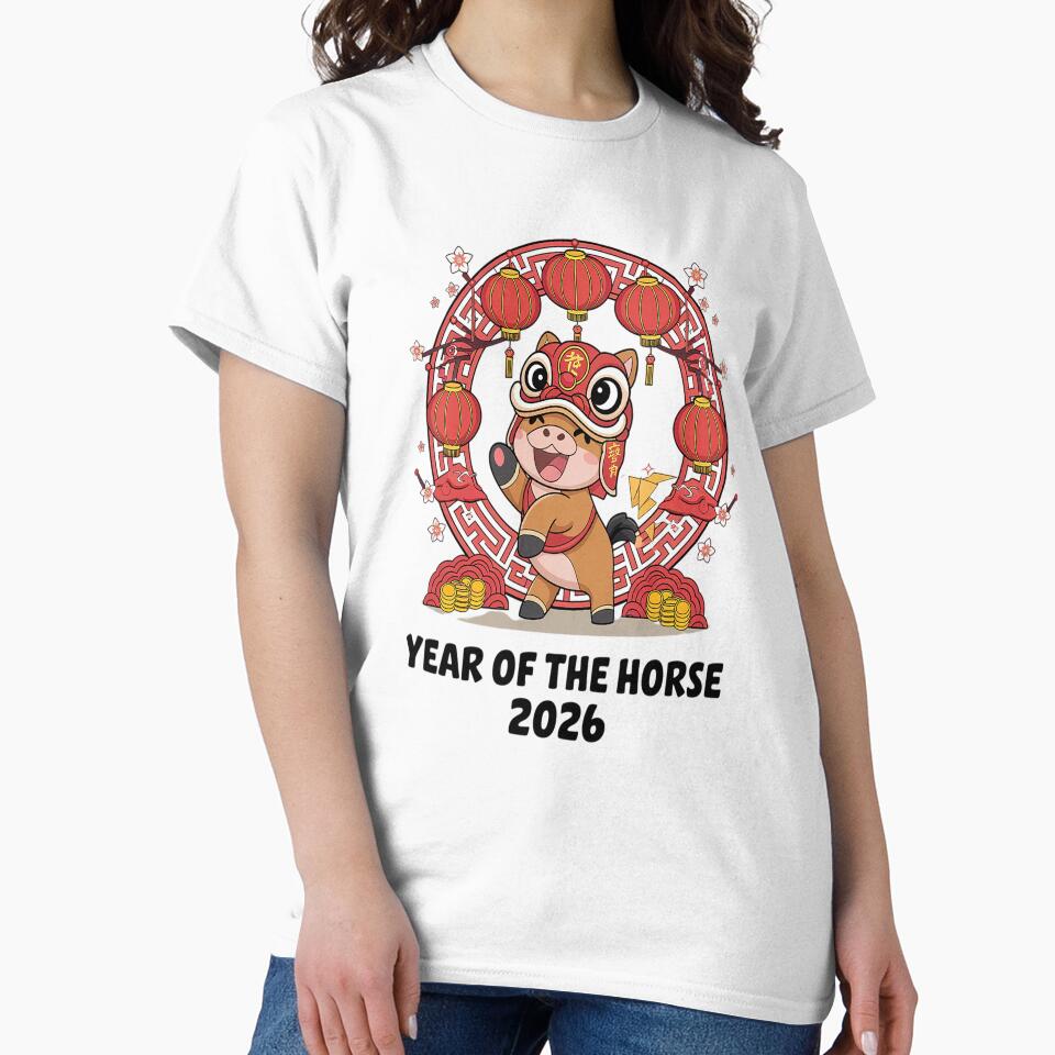 Year of the Horse 2026 Lunar New Year Chinese Zodiac Horse by SIGORDESIGN