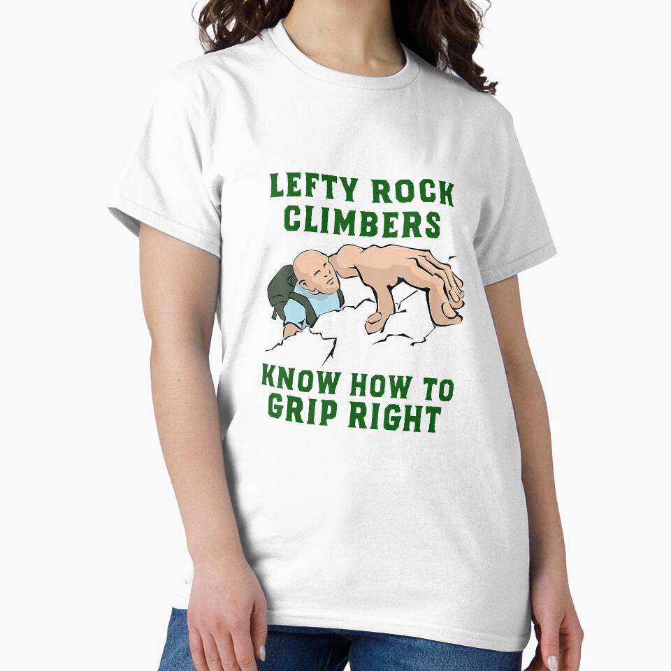Rock Climbing Left Hander Rock Climbing Climber Mountain Bouldering Funny by Jutisi