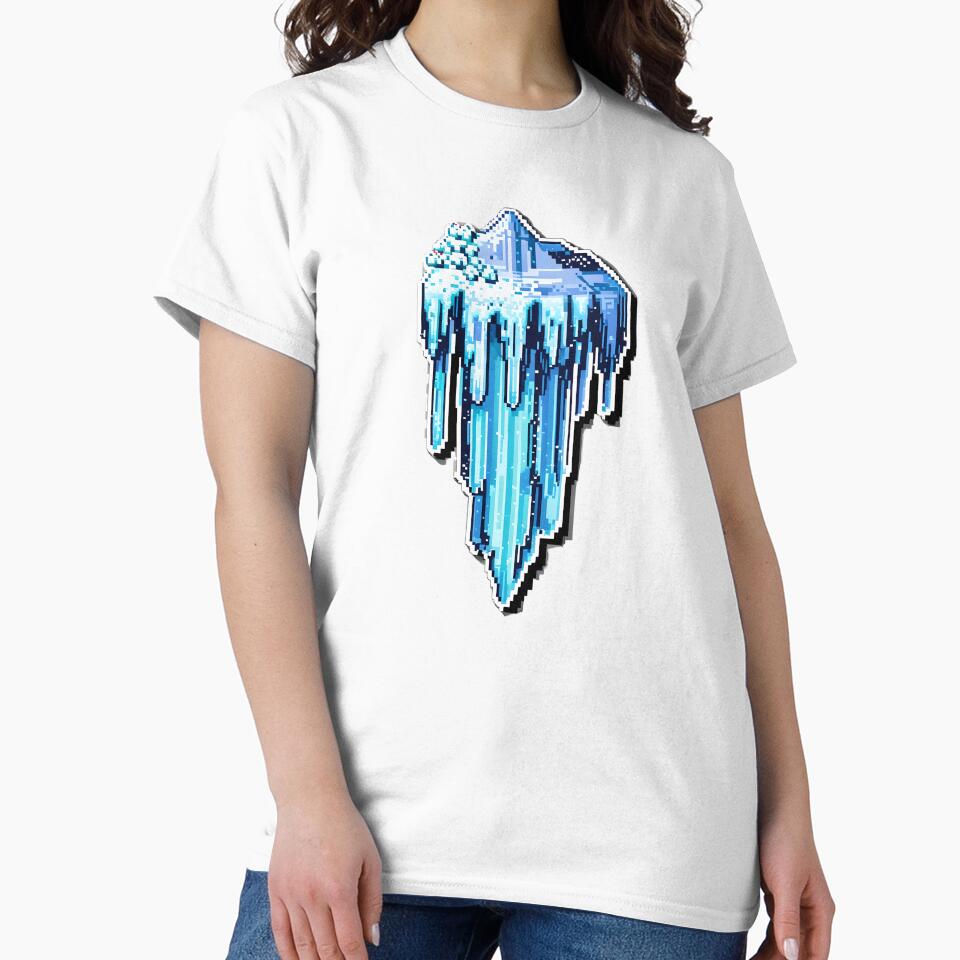 Cute Pixel Shiny Icicle in Cool Blue Tones by BankMano