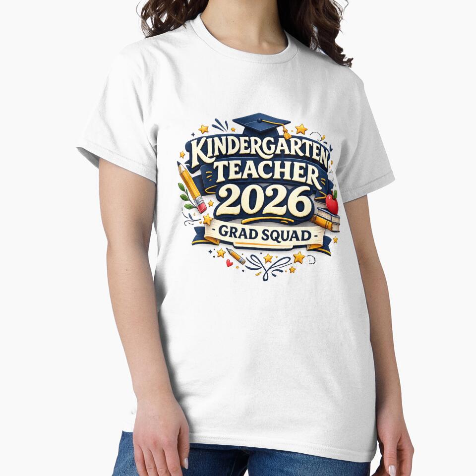 Kindergarten Teacher 2026 Grad Squad Graduation Pride by PunchDrop