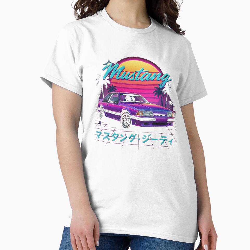 Retro Ford Mustang GT Vaporwave Dreamscape by TheArtOfCar