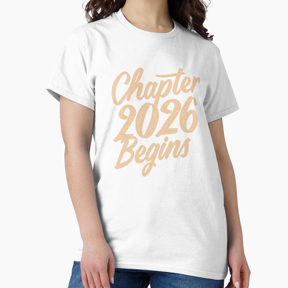 Chapter 2026 Begins: Minimalist Aesthetic New Year Quote by DavidTeeStudio