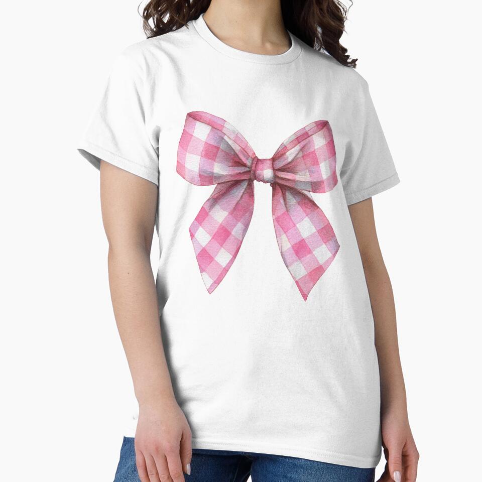 Pink gingham bow by MendaciousMina