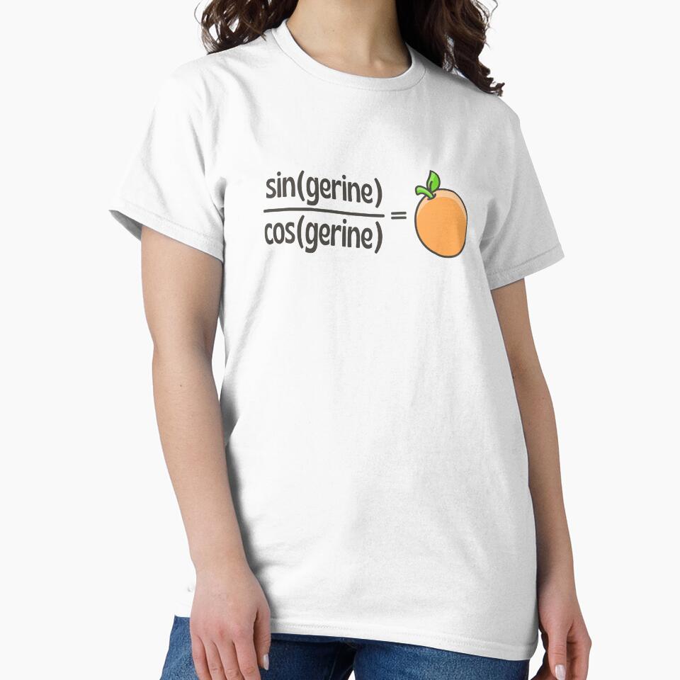 Tangerine Sin Cos Math Joke Funny by sharedipmemes