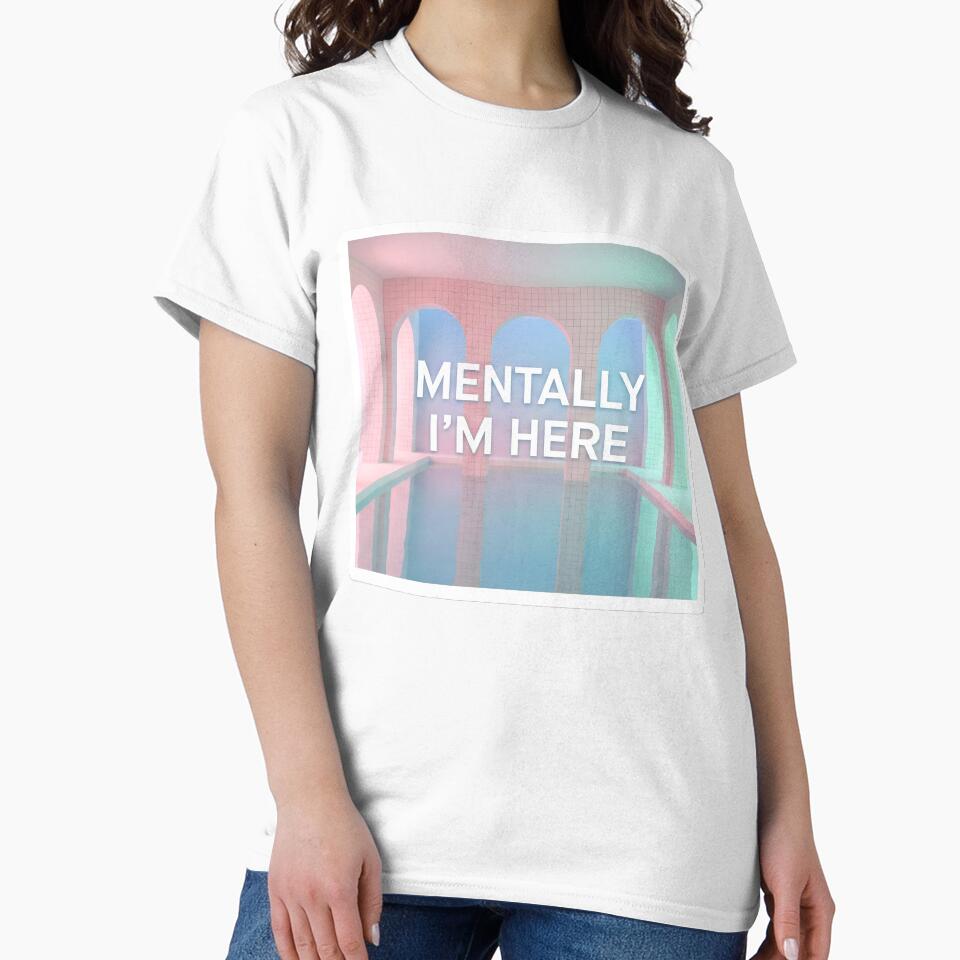Mentally I'm Here Liminal Space Dreamcore Pool Aesthetic by StickyGuys
