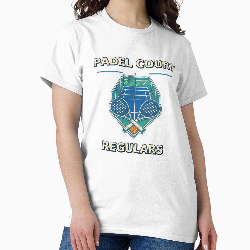 Retro Padel Court Regulars Racket Club Badge by Freshloop Studio | Whimsical Vintage Art