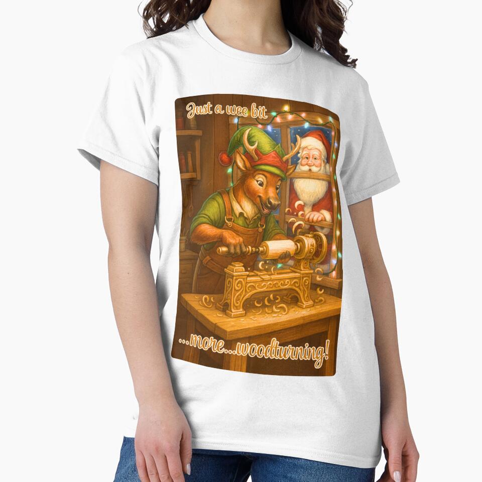 Reindeer-elf woodturner by Brickroad Dsigns