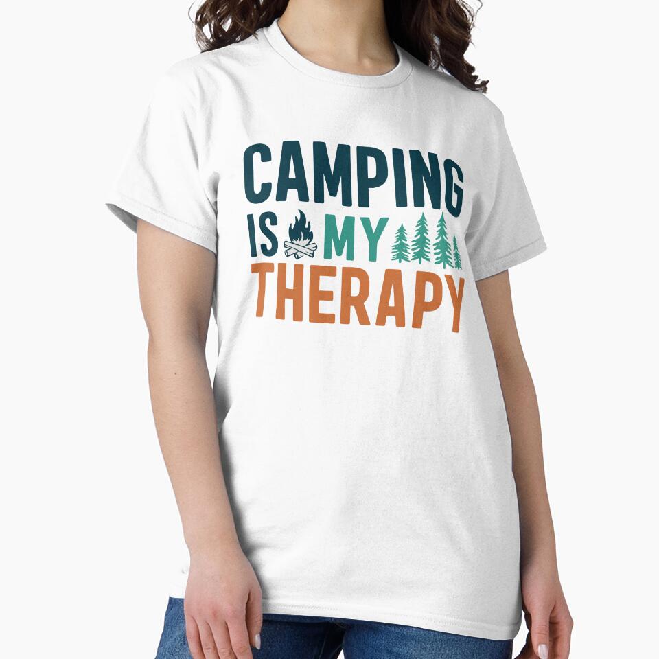 Nature's Healing: Camping is My Therapy" Sticker by Pattern-Parade