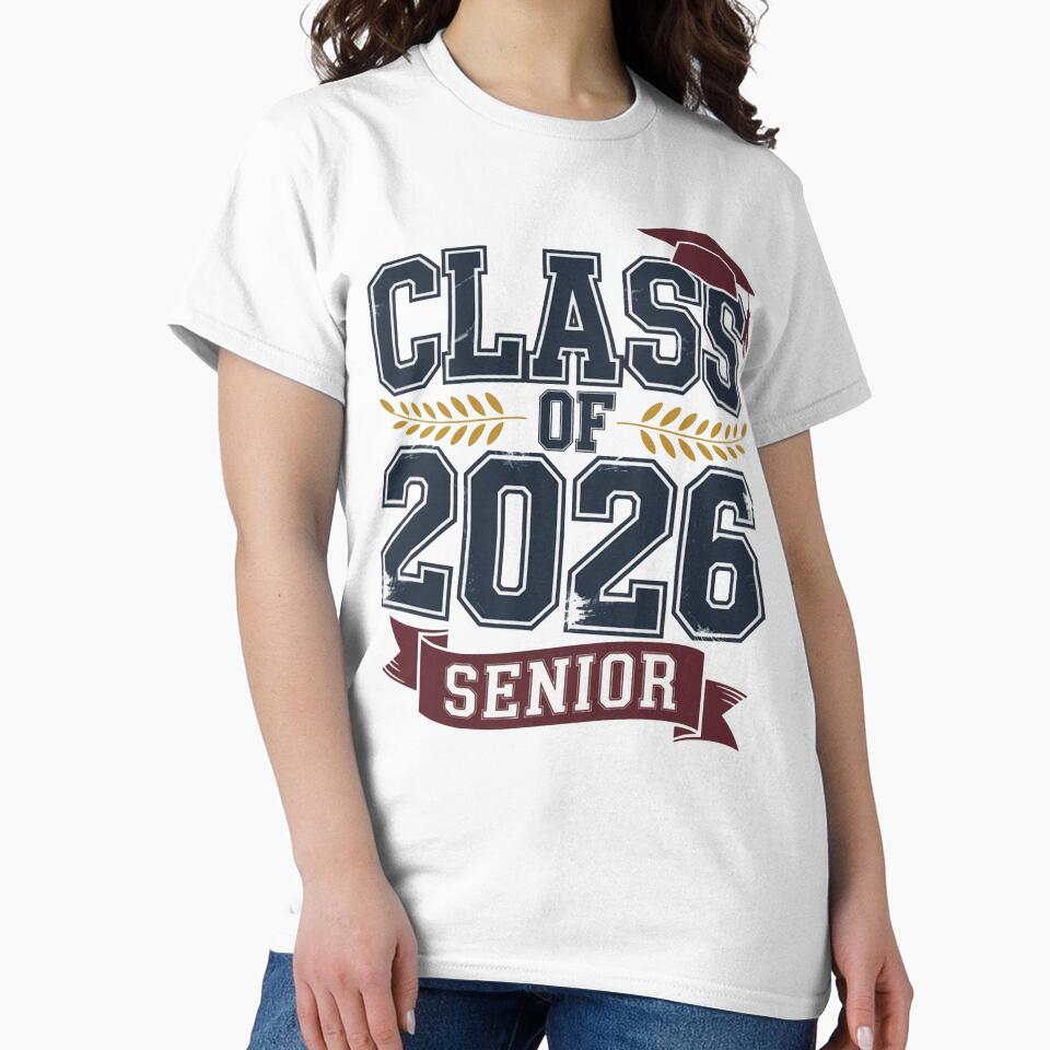 Class of 2026 Senior Graduation Vintage Distressed Design by What a cute-Tee