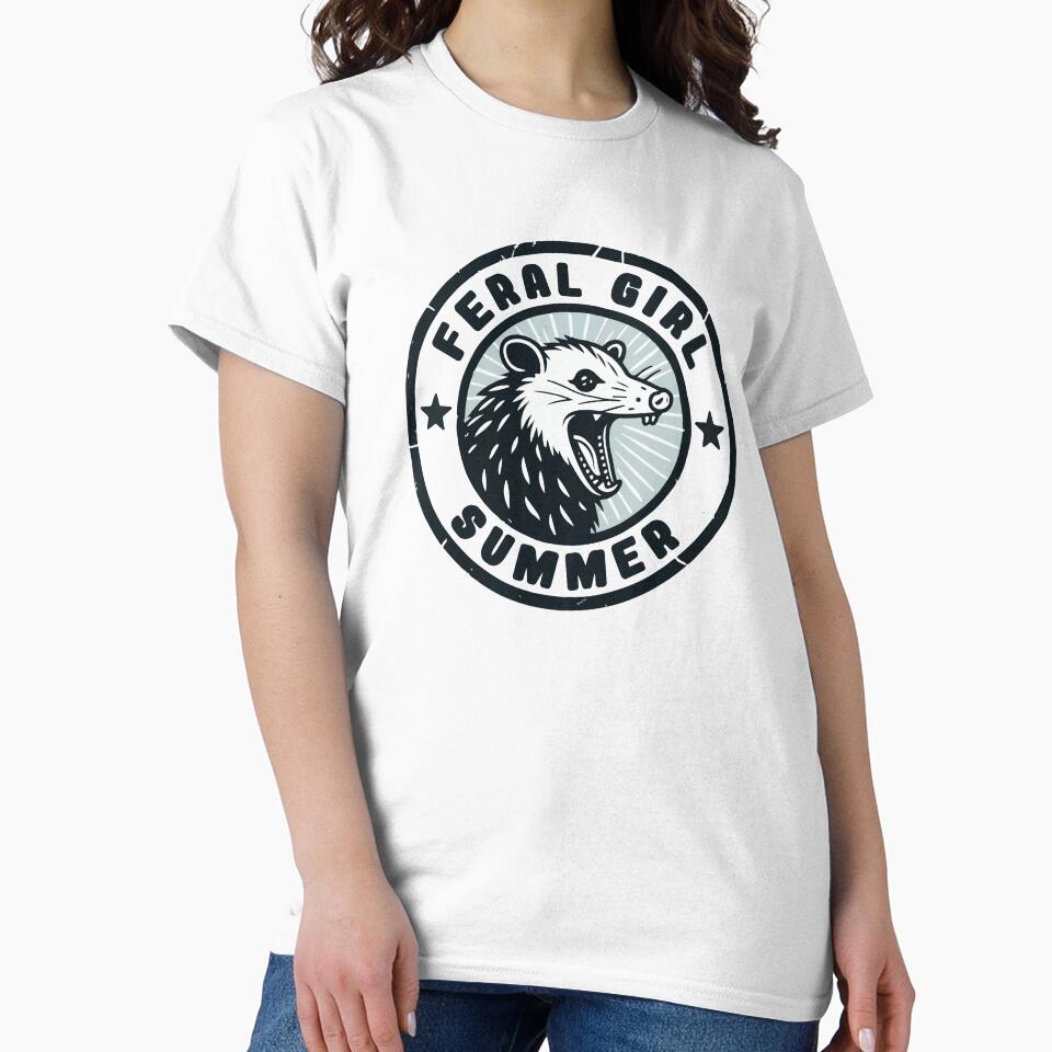 Vintage Feral Girl Summer - Funny Opossum by Scaryzz