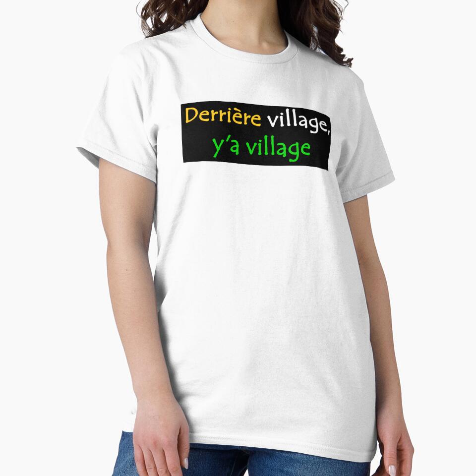 Derrière Village y'a Village African Street Slang Quote in Ivory Coast Flag Colours by Tony Cisse