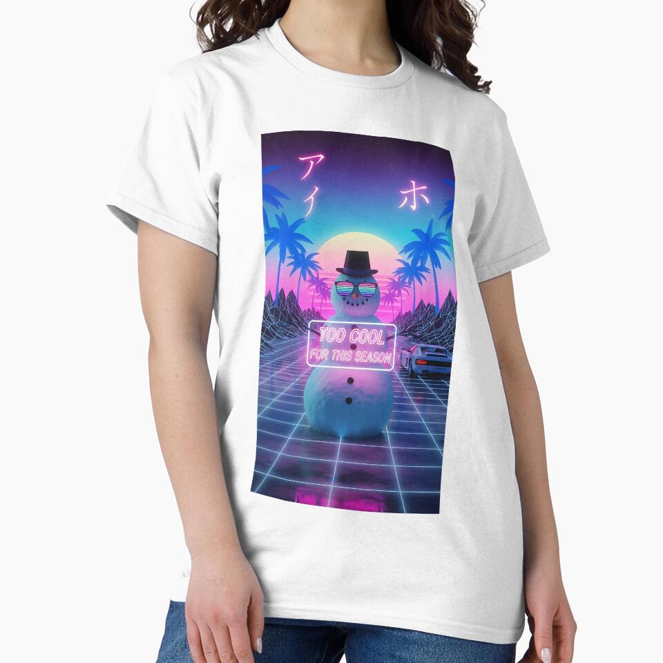 Vaporwave Snowman Too Cool by Itsheartshop
