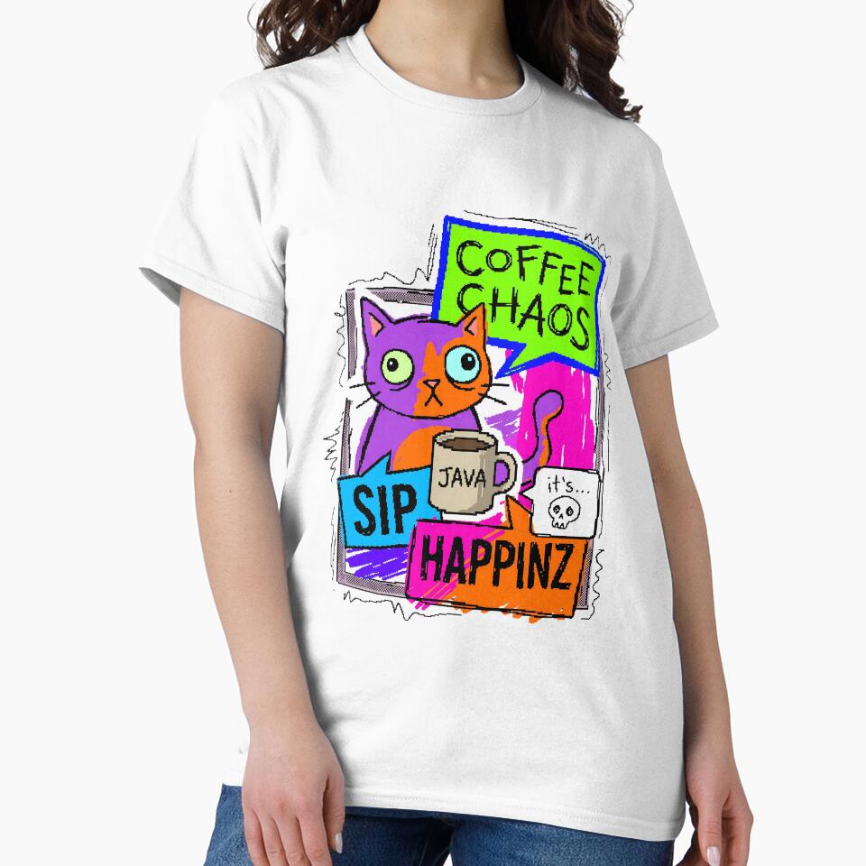Java Coffee Cat Chaos Gen Z Aesthetic Meme by ART ATTACK ZONE
