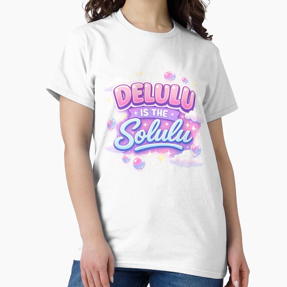 Delulu Is the Solulu – Cute Kawaii Aesthetic Motivational Meme Design by WinterStorm01
