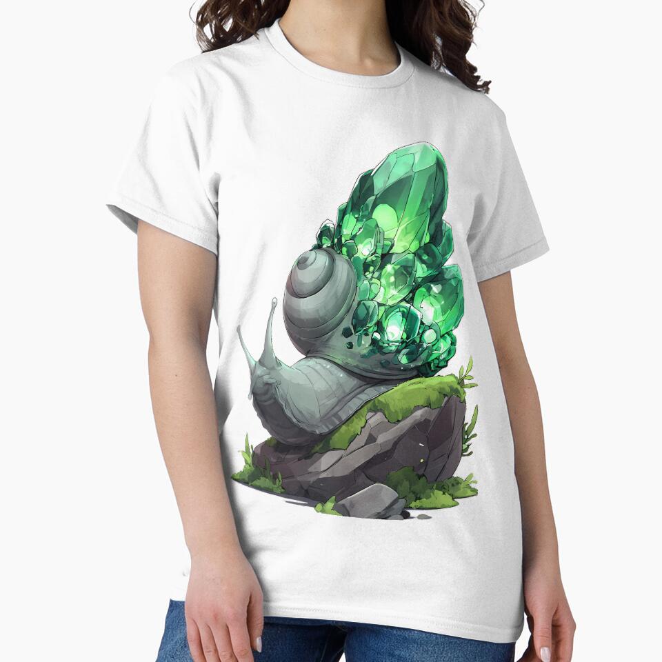Snail Emerald Shell by IllumeInk