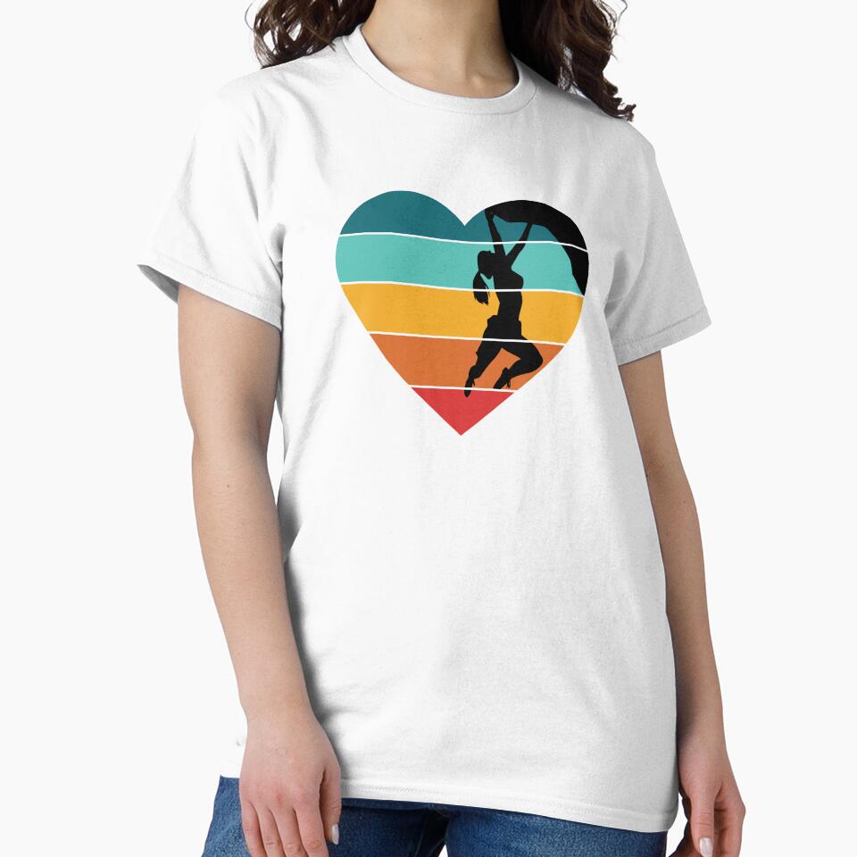 I Love Bouldering - Woman Bouldering- Multicolored Heart by HeatherPore