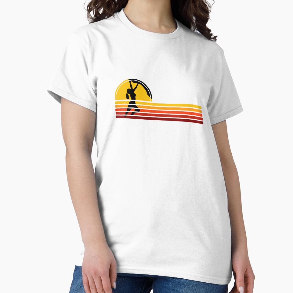 Woman Bouldering Rock Climbing - Yellow Sunset by HeatherPore