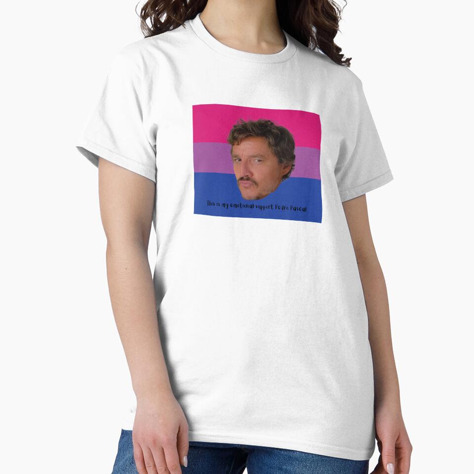 Emotional Support Pedro Pascal – Bisexual Pride Flag Edition by LittleMsMorales