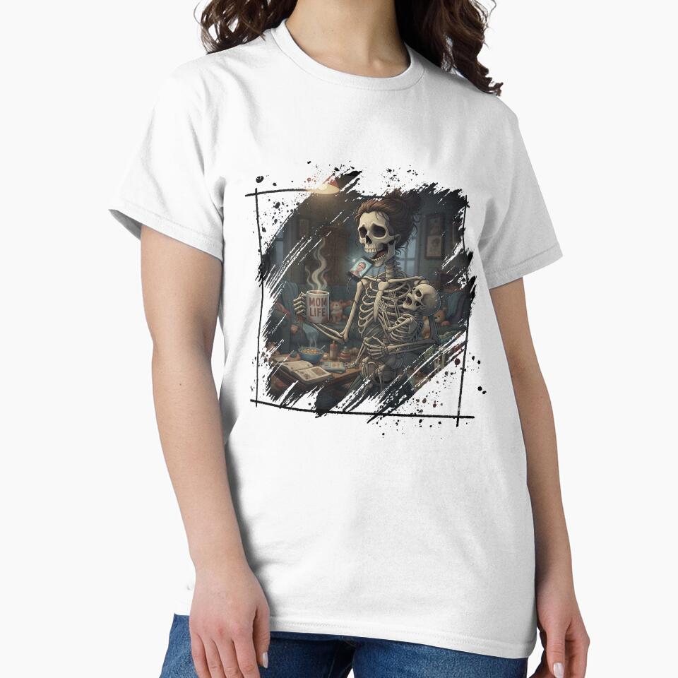 Overstimulated Moms Club Skeleton by LaughLine Design