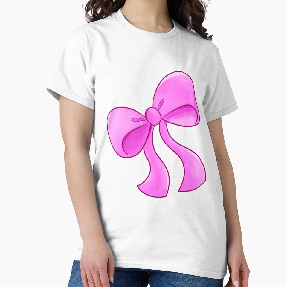 Sweet Pink Ribbon Bow by MissLucyArt