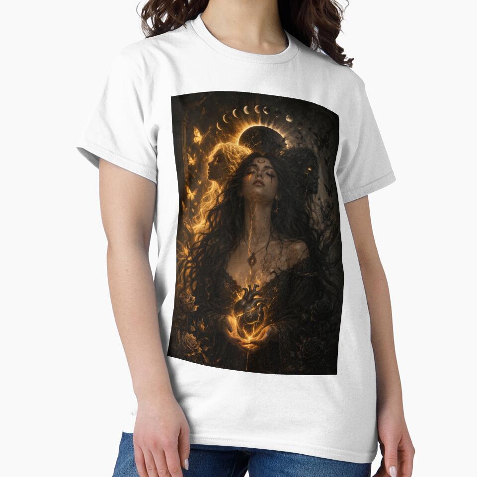 Eclipse Goddess Awakening – Light and Shadow Divine Feminine Art by TheLoopStories