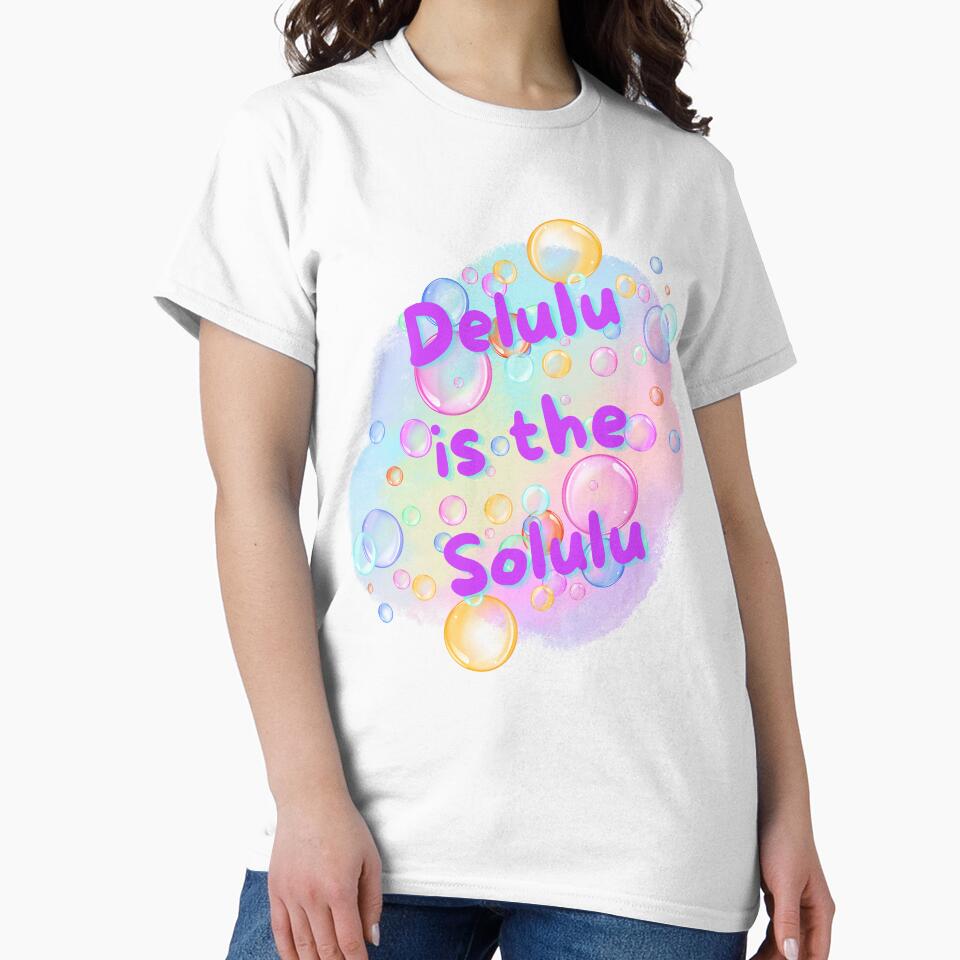 DELULU IS THE SOLULU Pastel Bubbles Watercolor Tie Dye by JaymeOctober