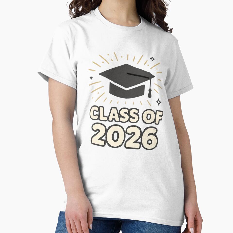 Class of 2026 Graduation Cap Retro Badge by PunchDrop