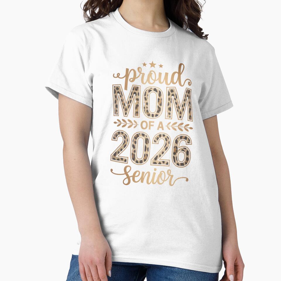 Proud Mom of a 2026 Senior Leopard Design by Gogetgiggles