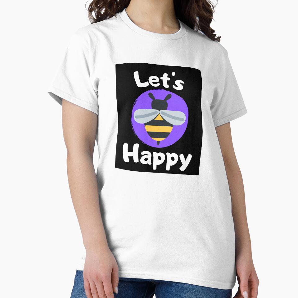 Let's BEE happy honeybee print by PCpallavi