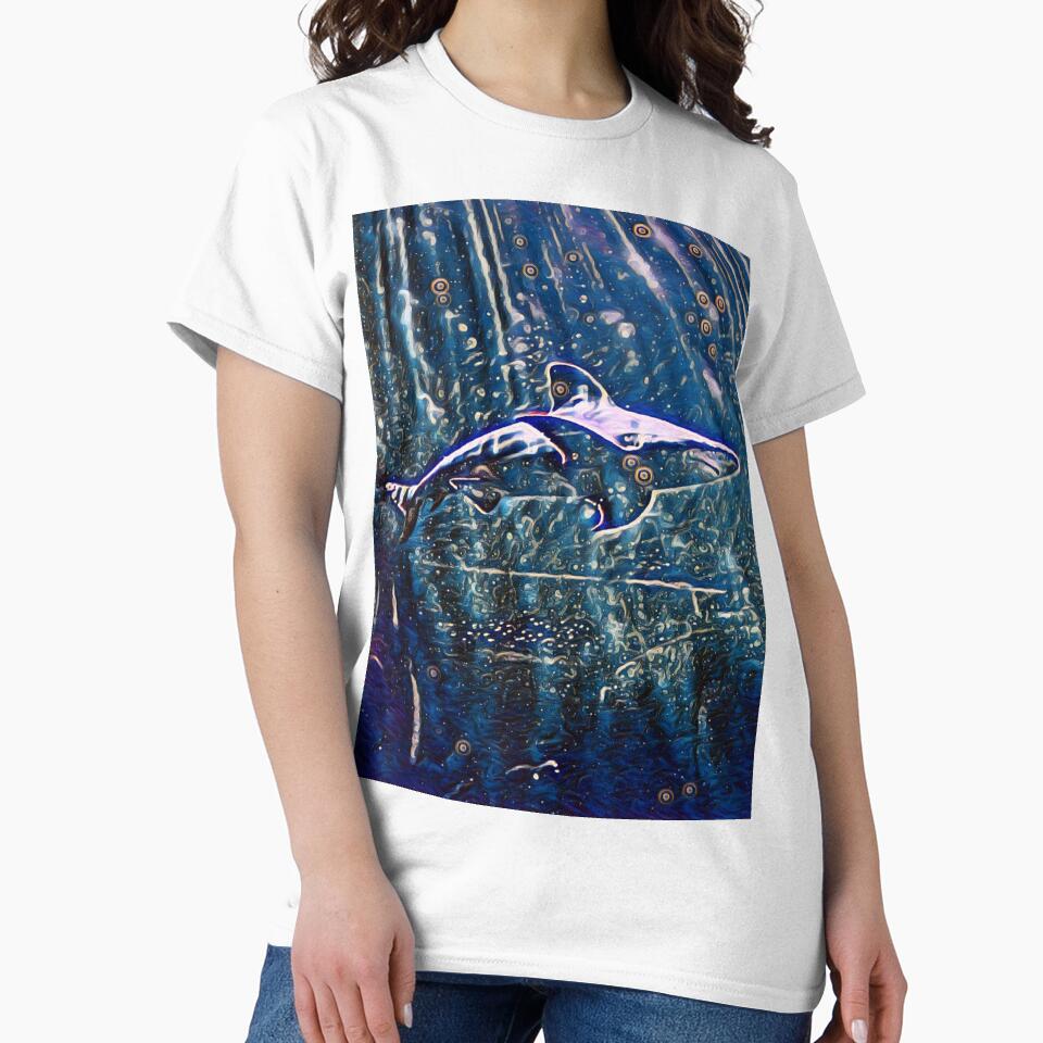 Majestic Midnight Sea Ocean Portrait Shark Art by TheWildFlix