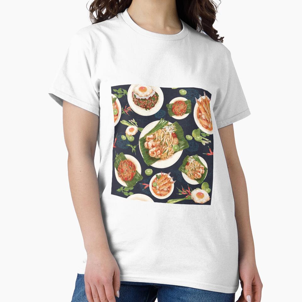Seamless pattern of traditional Thai Food. by shamiss