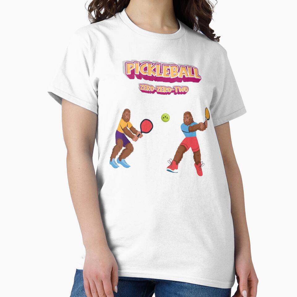 Funny Bigfoot vs Bigfoot Pickleball Game - Zero-Zero-Two by "Positive Vibes & Daily Lifestyle"