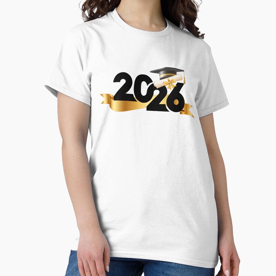 Copy of Graduate 2026 (Offset) with Black Graduation Hat, Diploma & Gold Ribbon by JeweledDesigns
