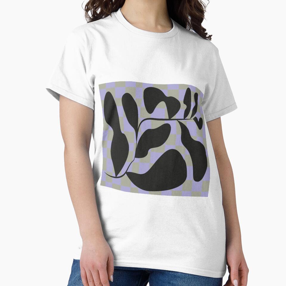 Abstract plant purple art by B-outfiters
