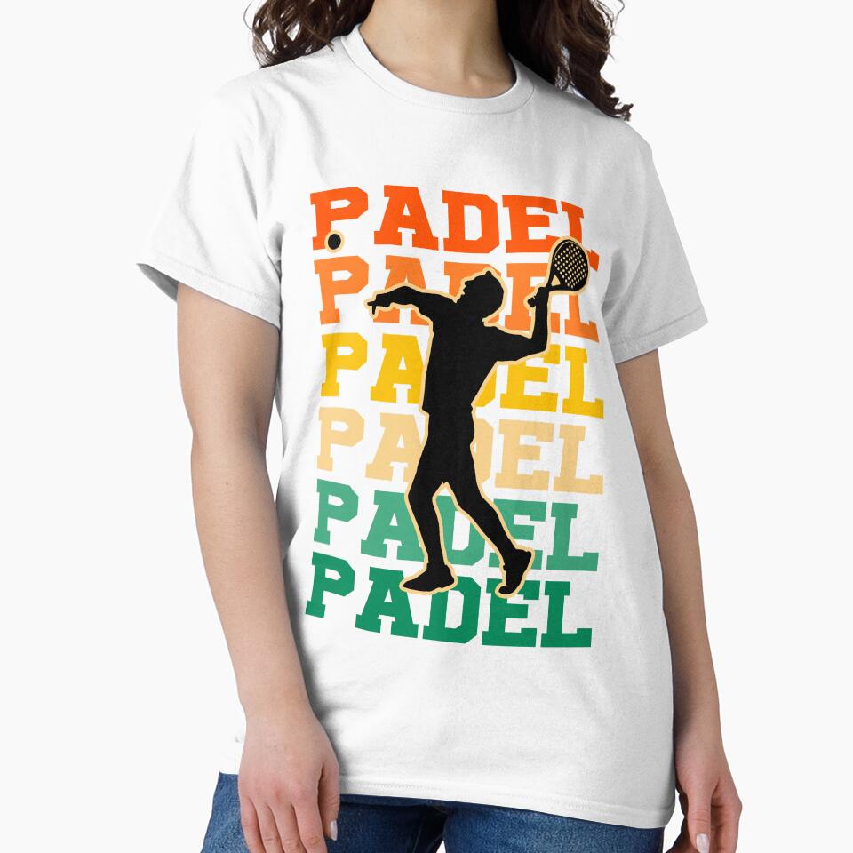 Retro padel player smashing in front of net on padel field by Cedinho