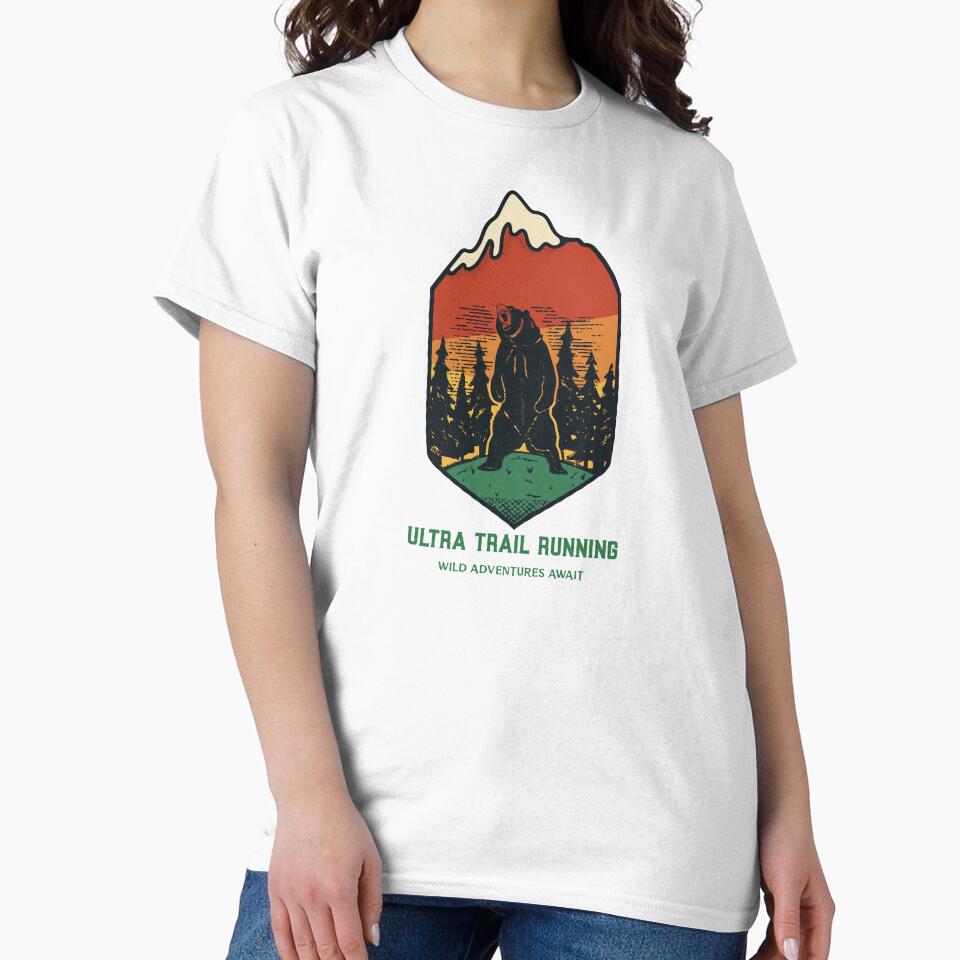 Ultra Trail Running, Wild Adventures Await Ultra Trail Running T-shirt by James  Beer