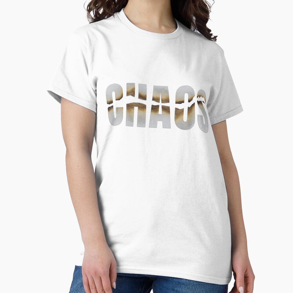 CHAOS Burnt Paper Typography – Grunge Distressed T-Shirt Design by All DayTees