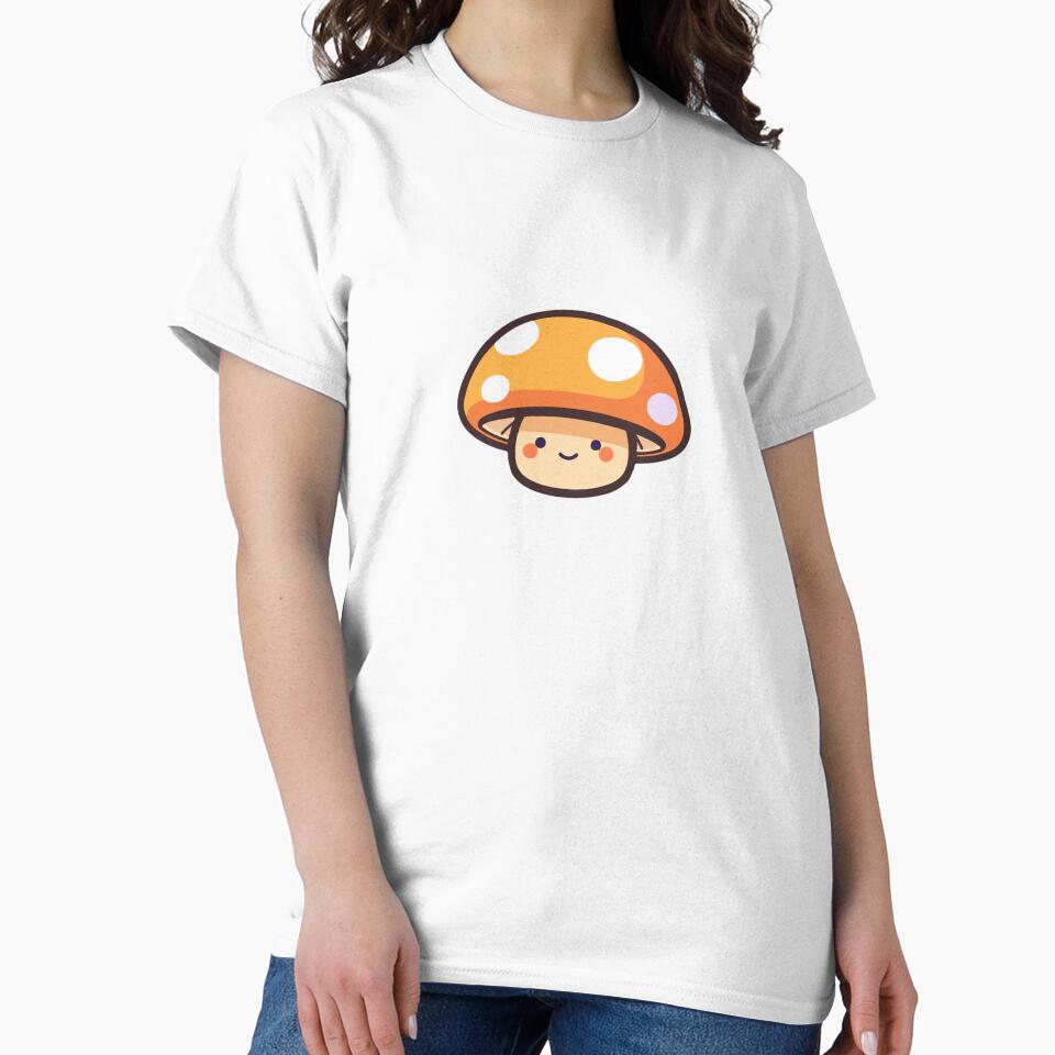 Cute Kawaii Mushroom Character Cottagecore Illustration by findmeout