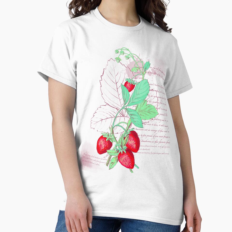 Vintage Botanical Strawberry by Dina Stoianova