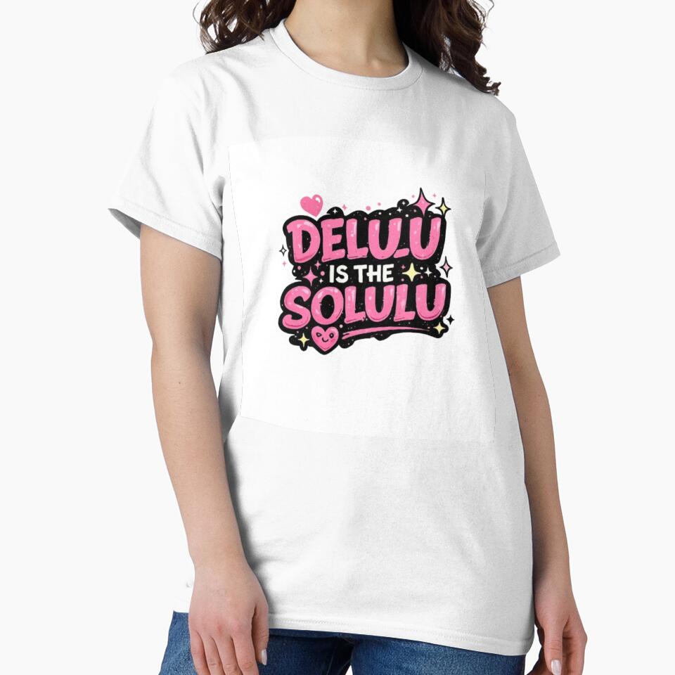 Delulu Is The Solulu Funny Aesthetic Sticker | Cute Pink Trendy Quote by Jyotisima8929