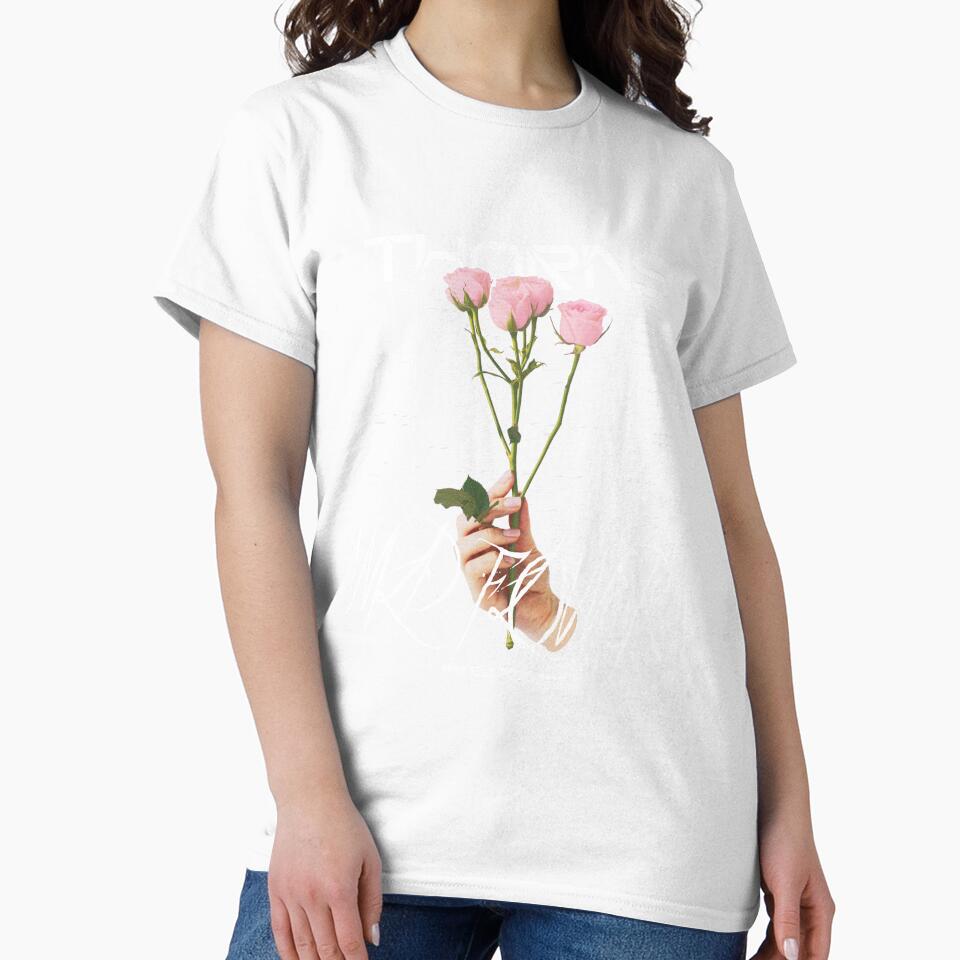 THORNS Wild Flower Dark Streetwear Graphic T-Shirt by outlyndstudios2