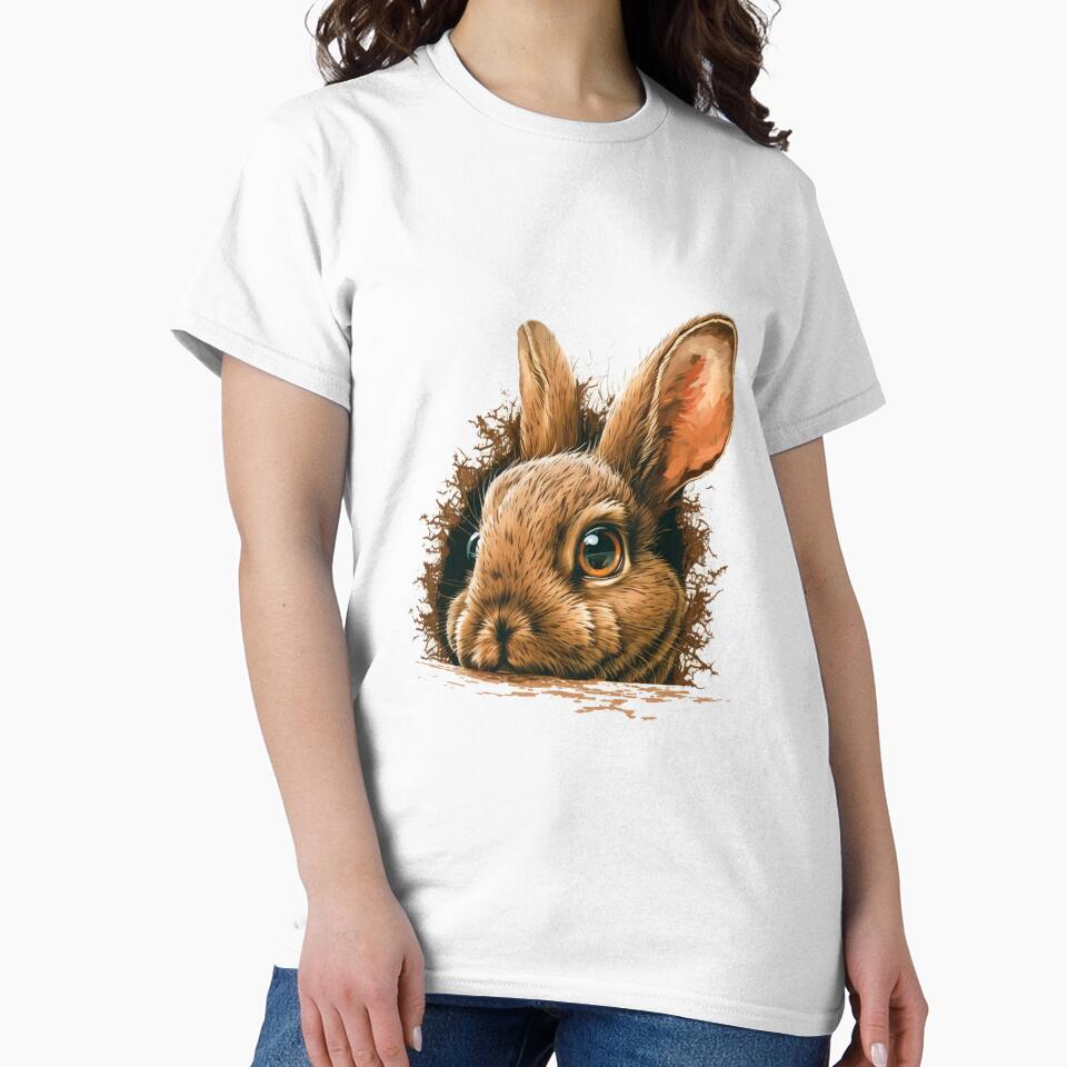 Realism Dark Brown Rabbit Head by ImaginePrintsHQ