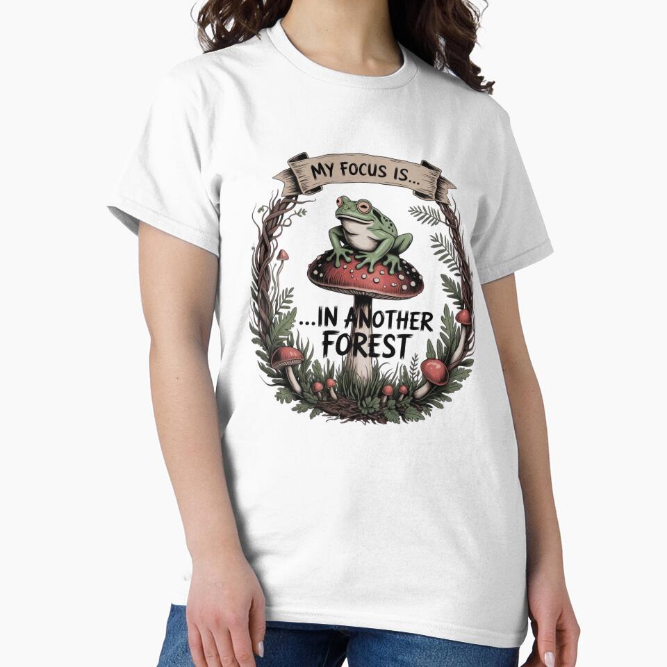 ADHD Frog Sticker - My Focus Is In Another Forest | Goblincore Gift by By Dana Studio
