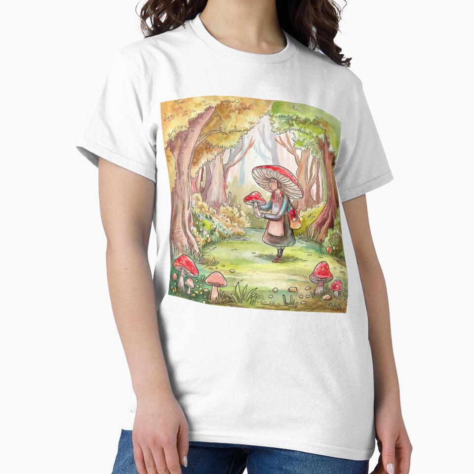 Cottagecore Mushroom Forest Girl by PixelDrift21