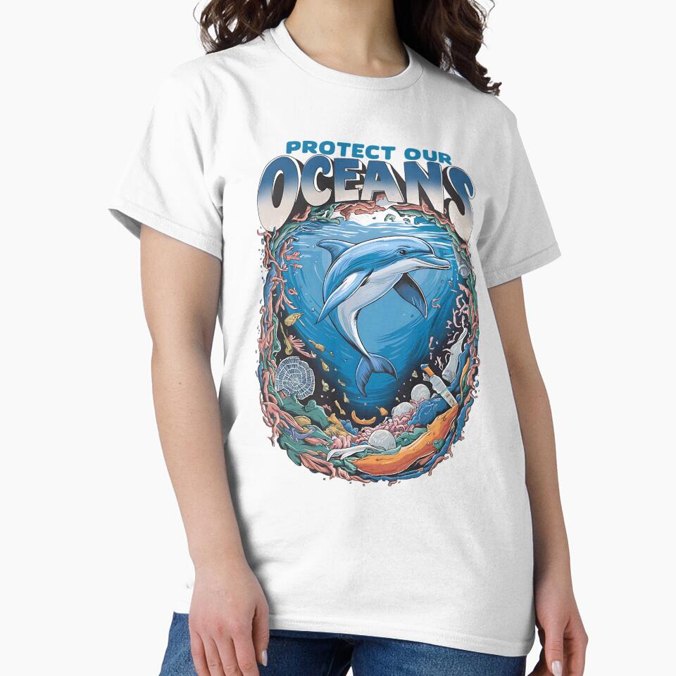 Protect Our Oceans - A Dolphin Conservation T-shirt | Apparel by Furr-n-Purr