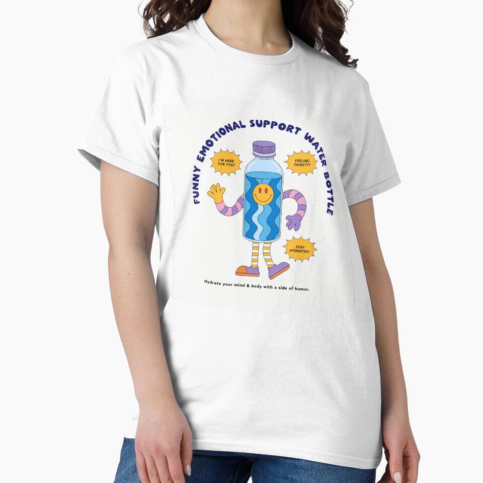 Funny Emotional Support Water Bottle Sticker by inkfusionhub99