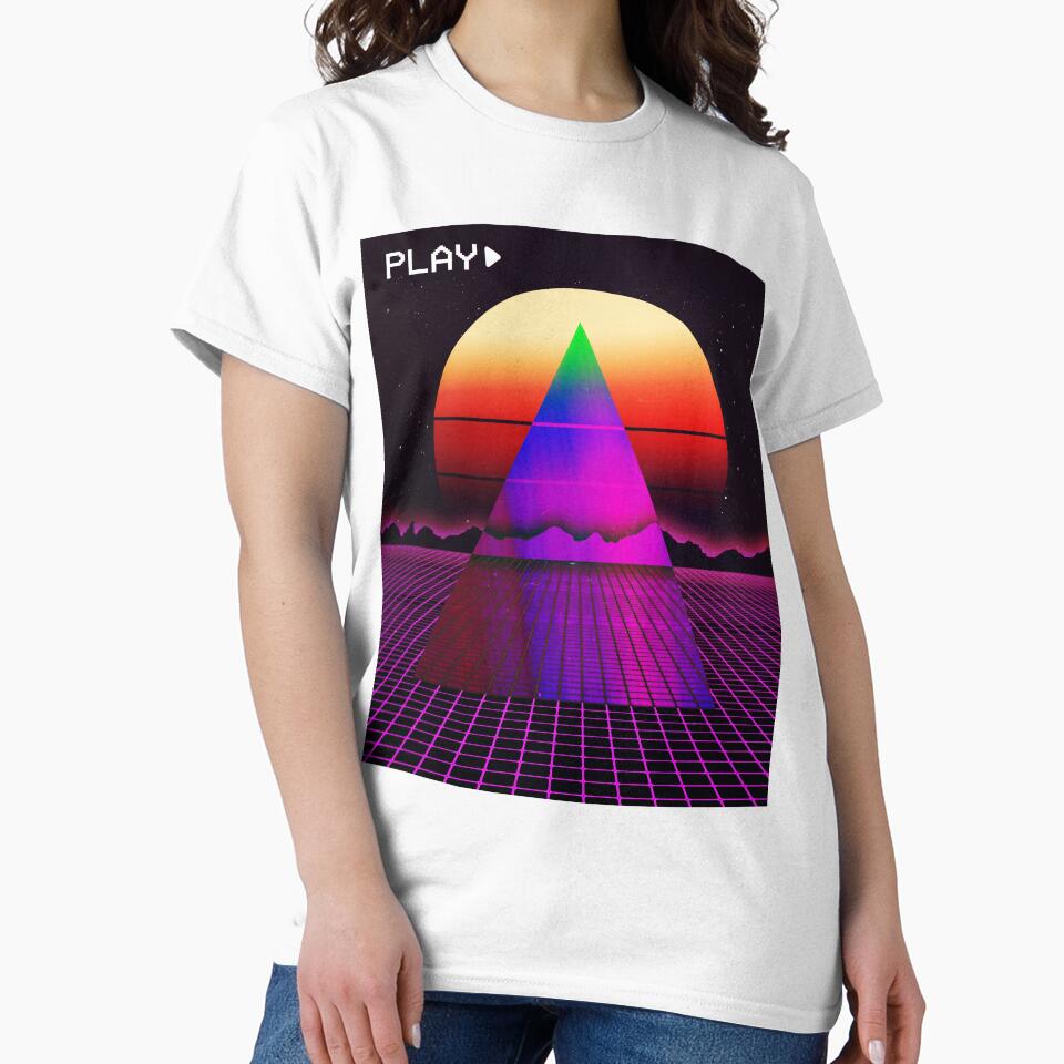 Aesthetic Synthwave Outrun Style Grid Sunset sunrise Design design by D-C-Designs