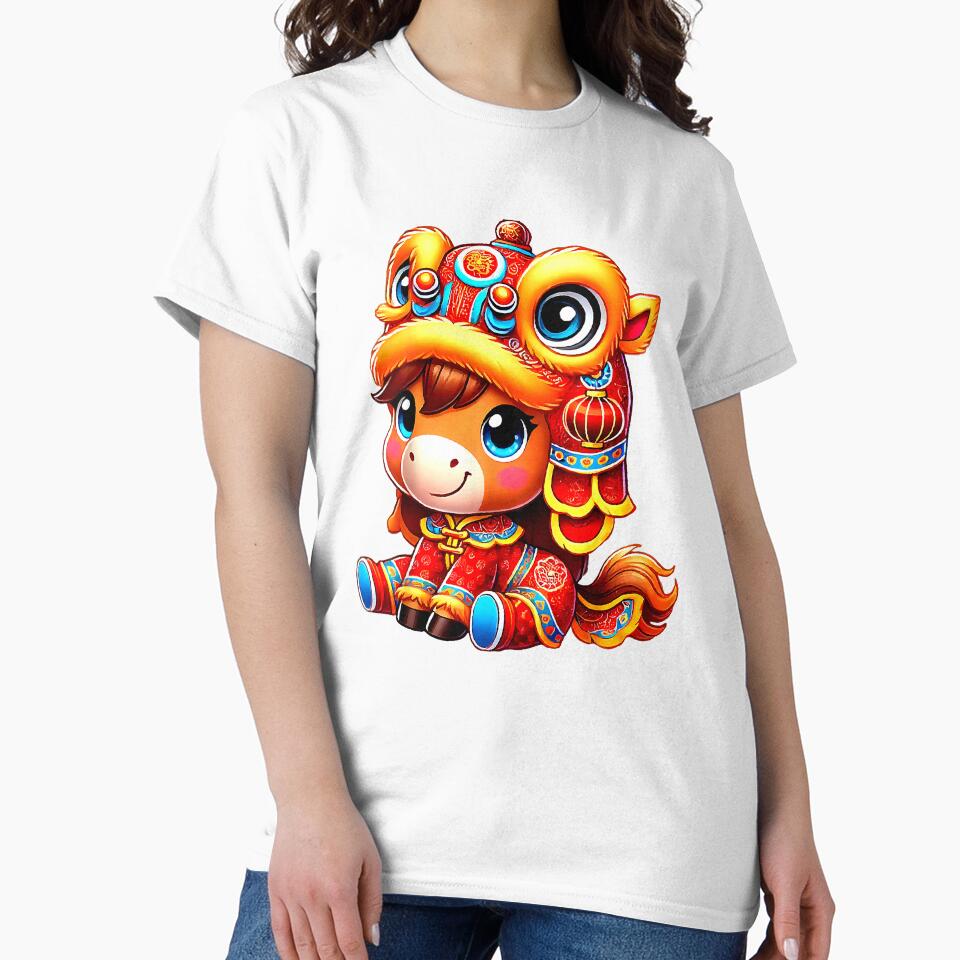 Happy Chinese New Year Festive Horse Zodiac Animal by MerchDeviant