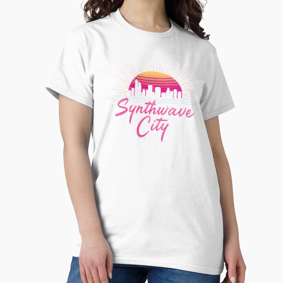 Synthwave City Retro Sunset Design by NCLaserDesigns